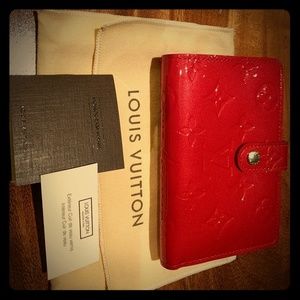 Louis Vuitton Monogram Vernis Wallet (Patent Red)